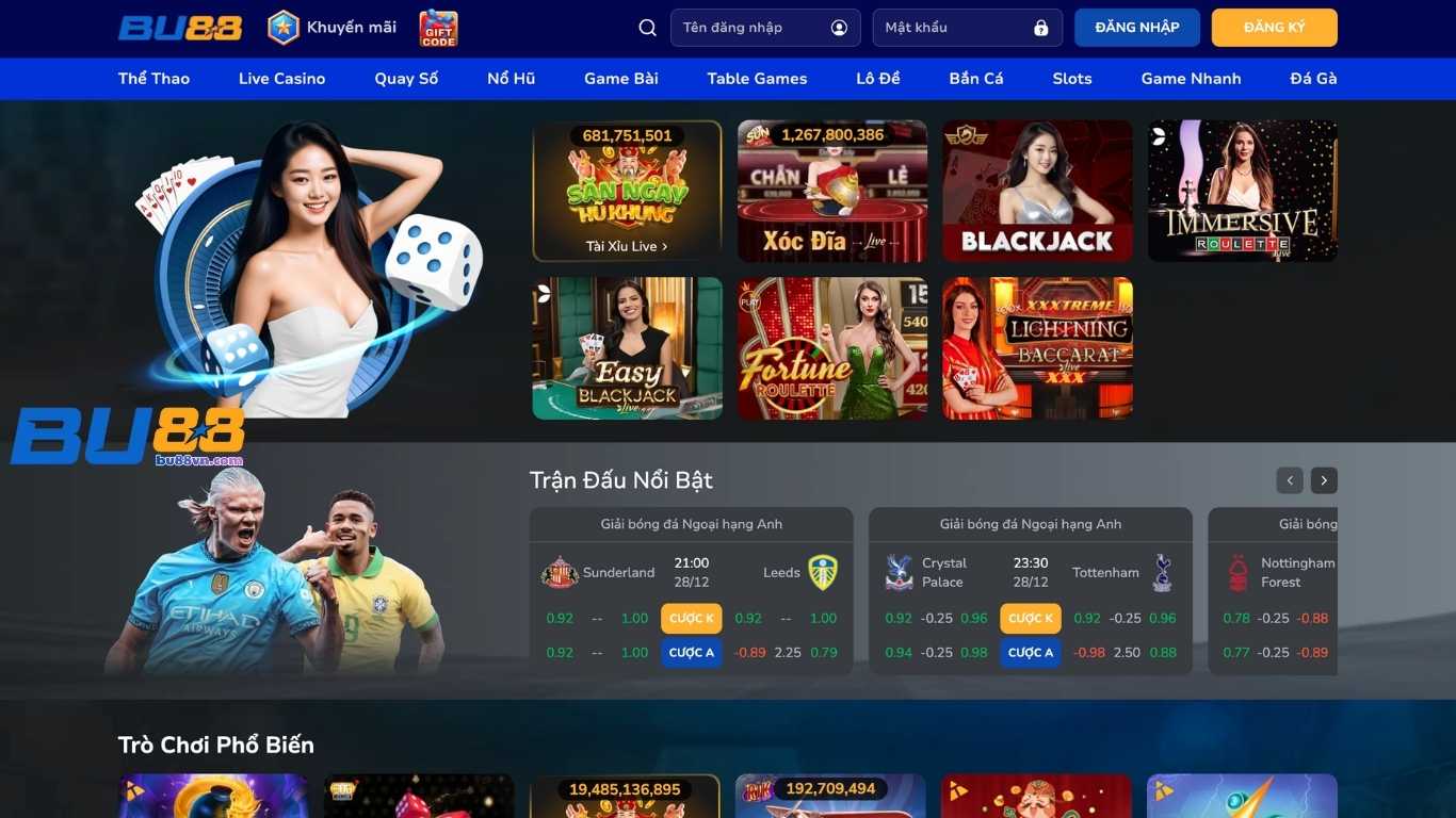 Những sản phẩm nổi bật nên nền tảng Bu88