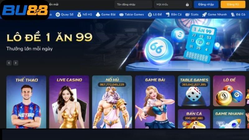 Chơi lô đề thả ga trên trang nhà cái BU88